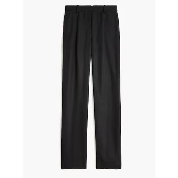 NWT J. Crew Wide Leg Pleat Twill Trouser Pants 14 14T Tall Tencel BX579 J.Crew - Picture 4 of 5